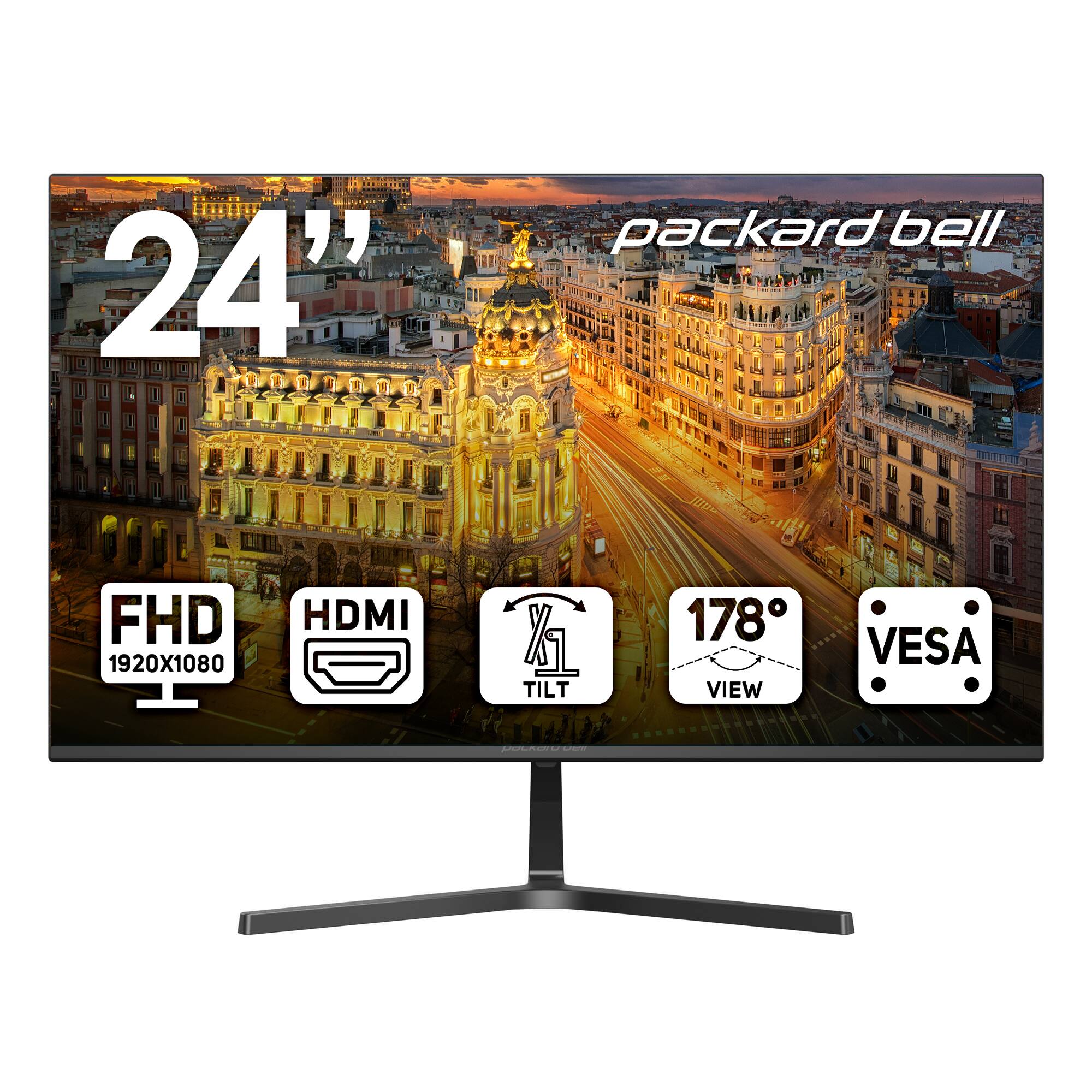 24" packard bell FHD 1920X1080 HDMI X TILT 178° VIEW VESA