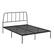 Front. Sauder - Harvey Park QnMetal Platrorm Bed w/ Headboard - Black.