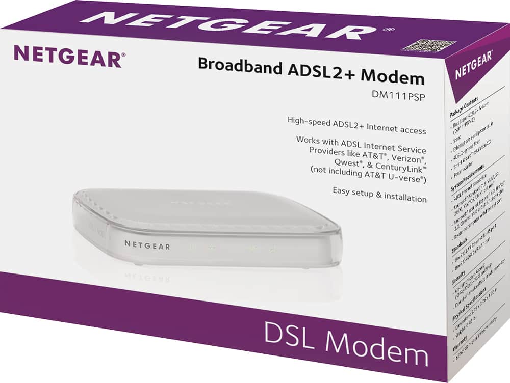 Alt View 11. NETGEAR - ADSL2+ Broadband DSL Modem - White.