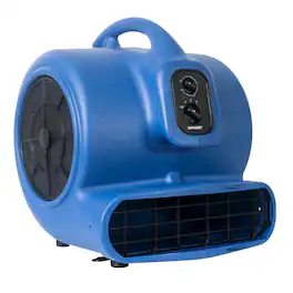 XPOWER - 3/4 HP 3200 CFM 3 Speed, Floor Fan, Dryer, Blower with Timer and Filter Kit - Blue
