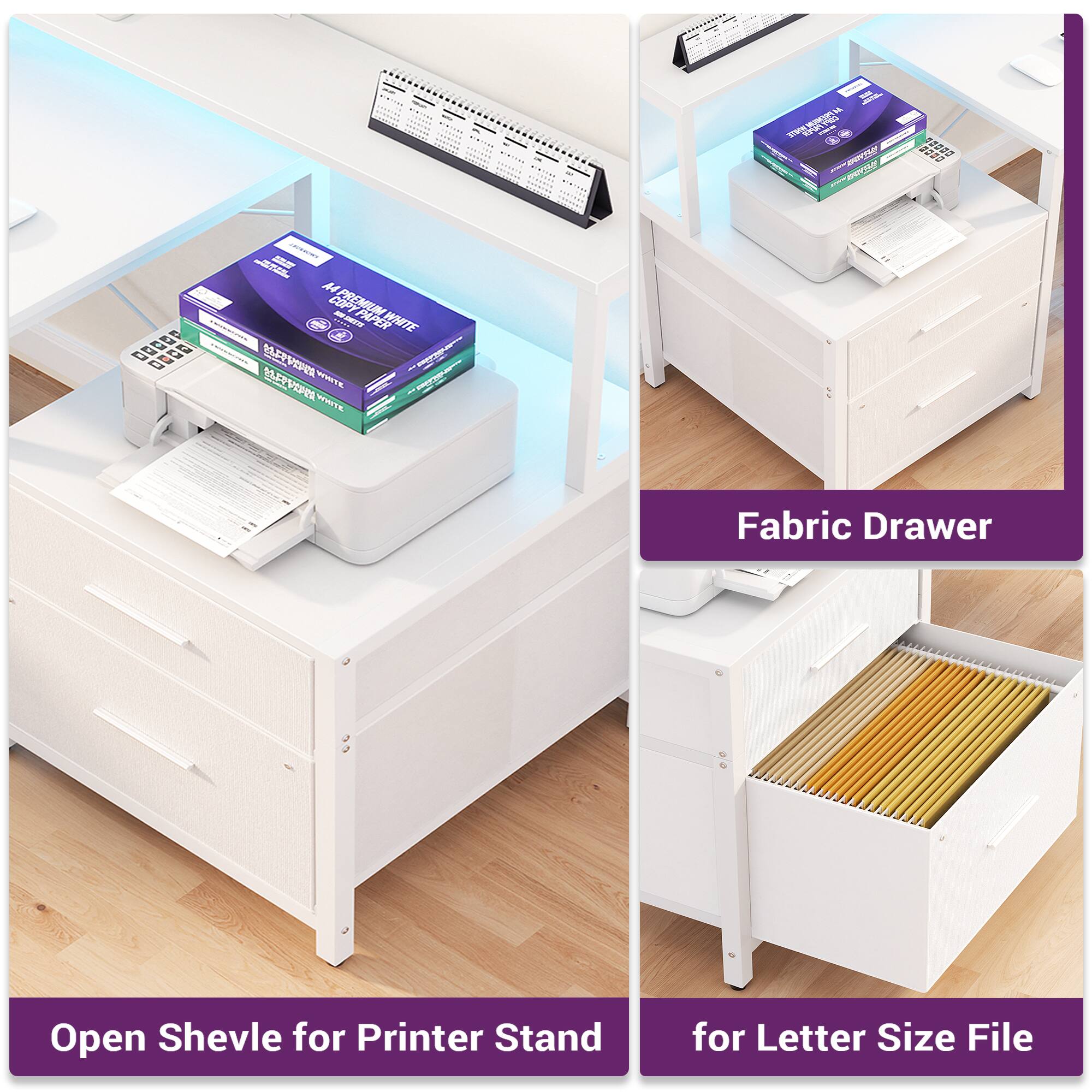 Fabric Drawer

Open Shevle for Printer Stand

for Letter Size File