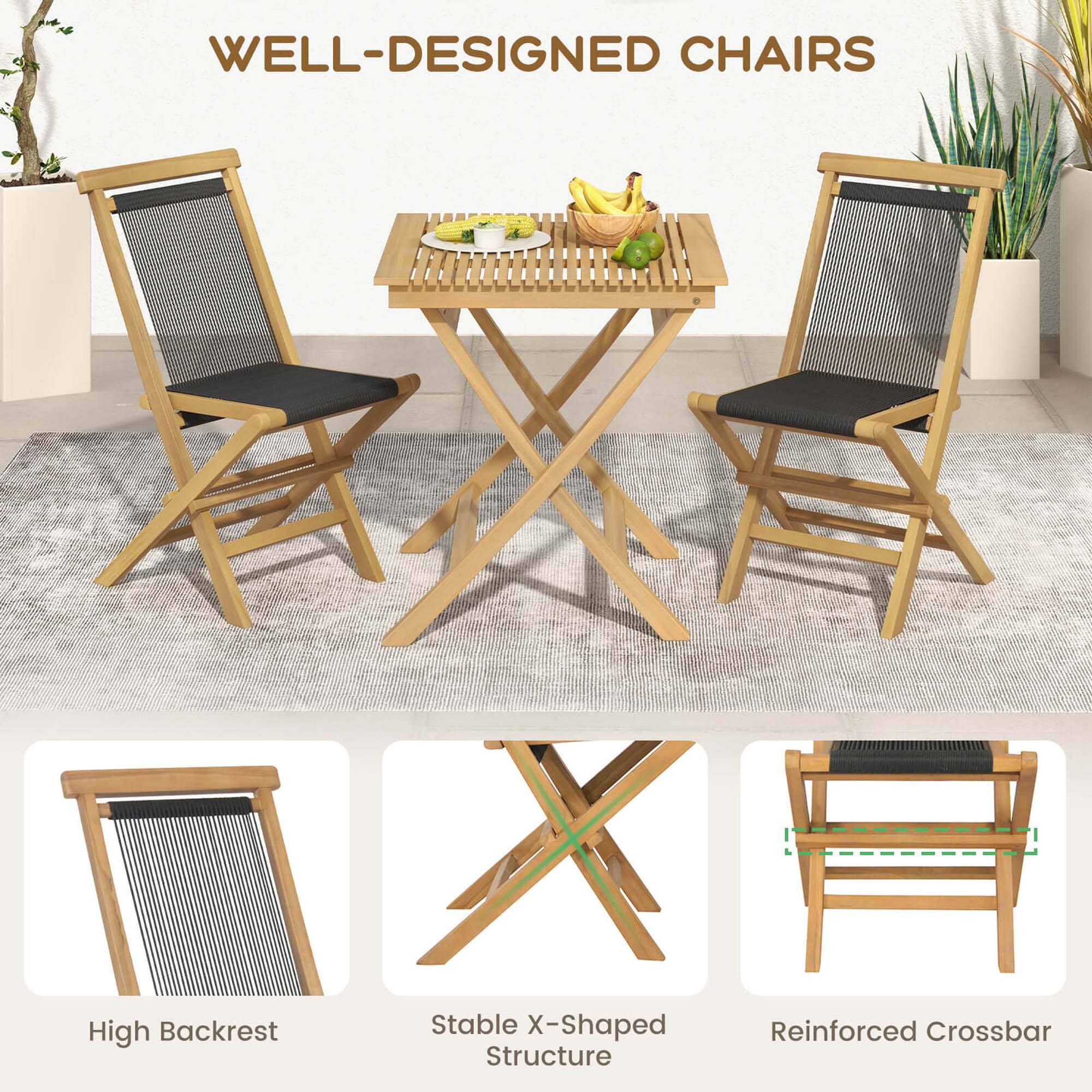 Well-Designed Chairs: High Backrest, Stable X-Shaped Structure, Reinforced Crossbar