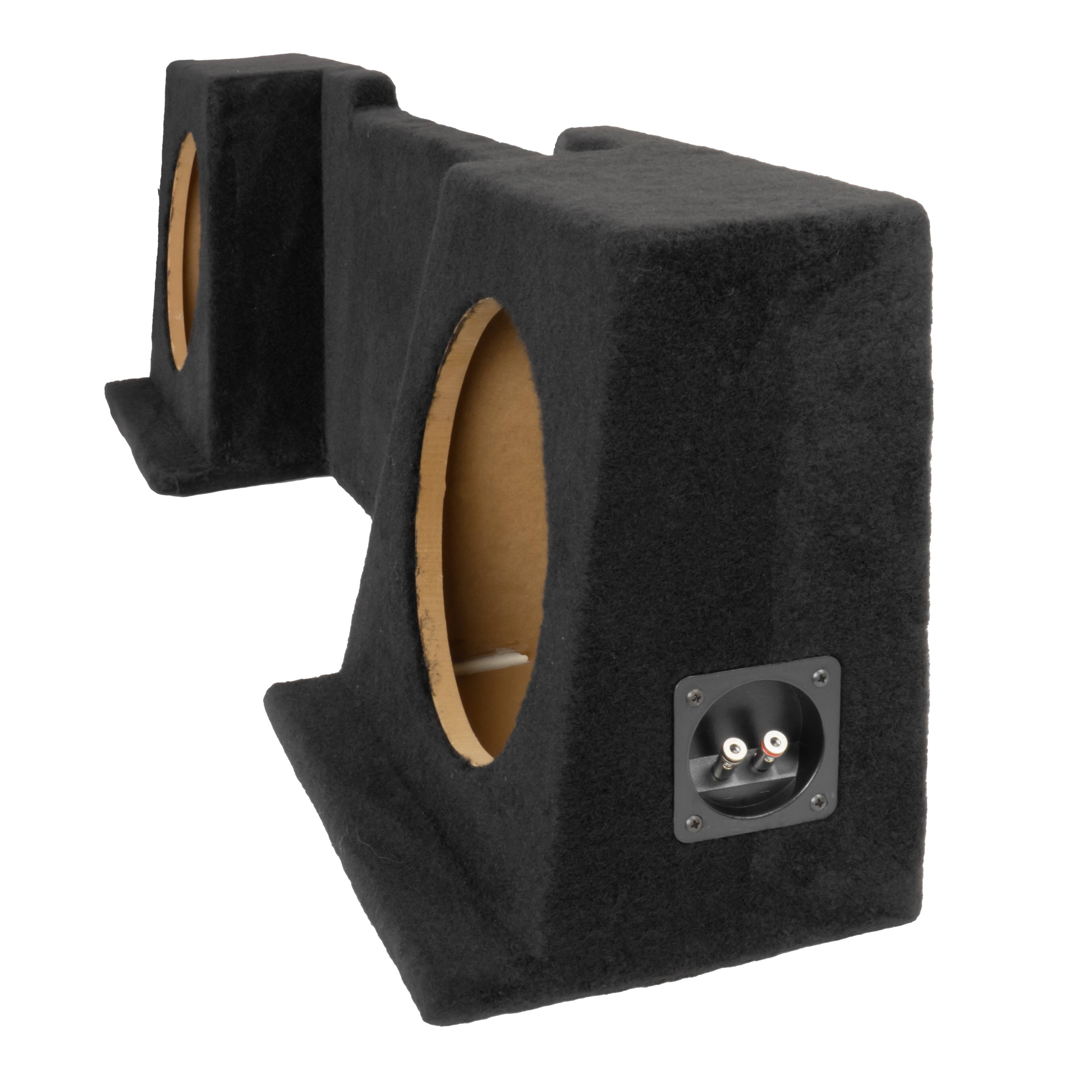 Back. NVX - 2008-2013 Silverado/Sierra Extended Cab - Custom-Fit Loaded Dual 10" Sealed Subwoofer Enclosure - Black.