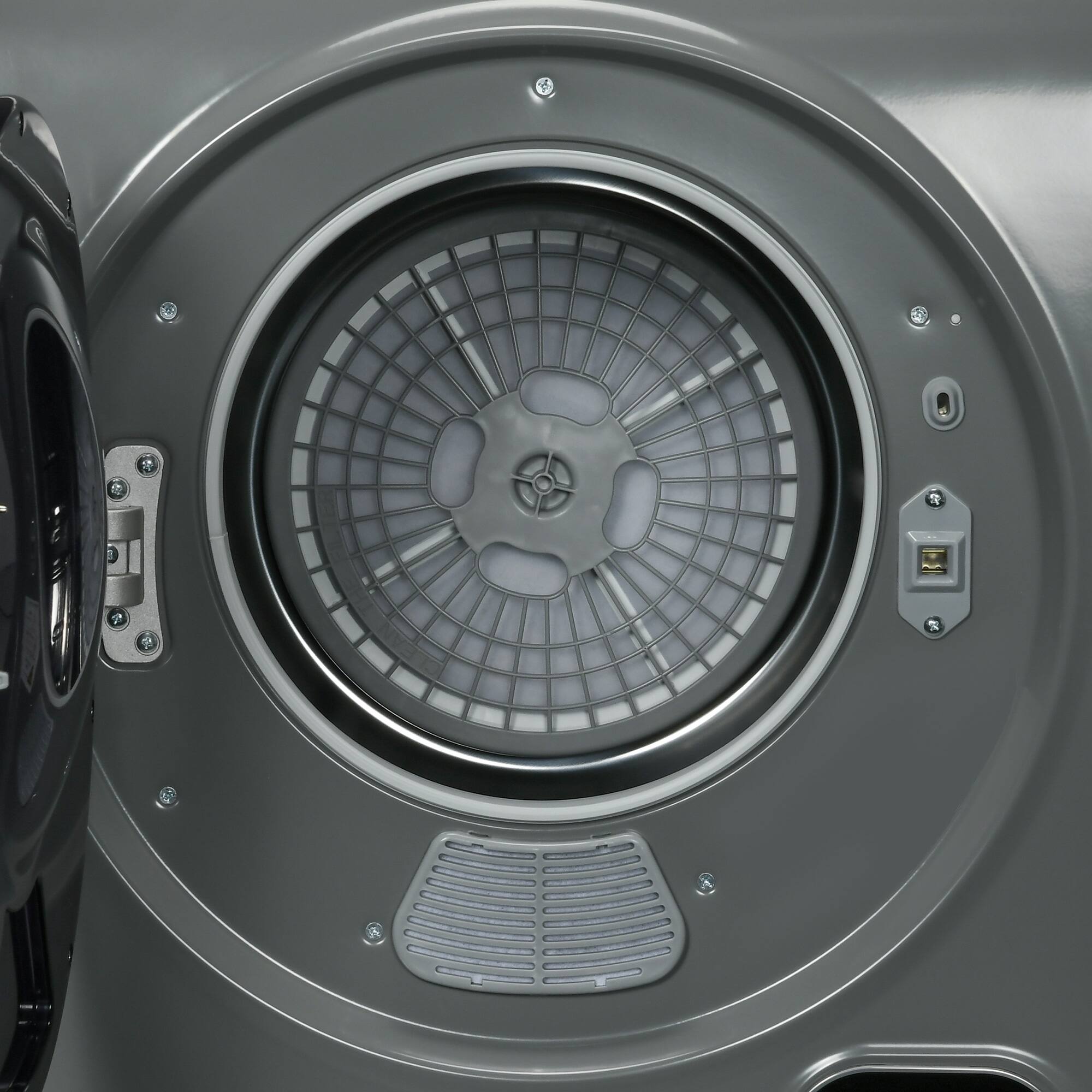 Alt View 5. Homcom - Portable Clothes Dryer, 1.5 cu.ft Stainless Steel - Charcoal Gray.