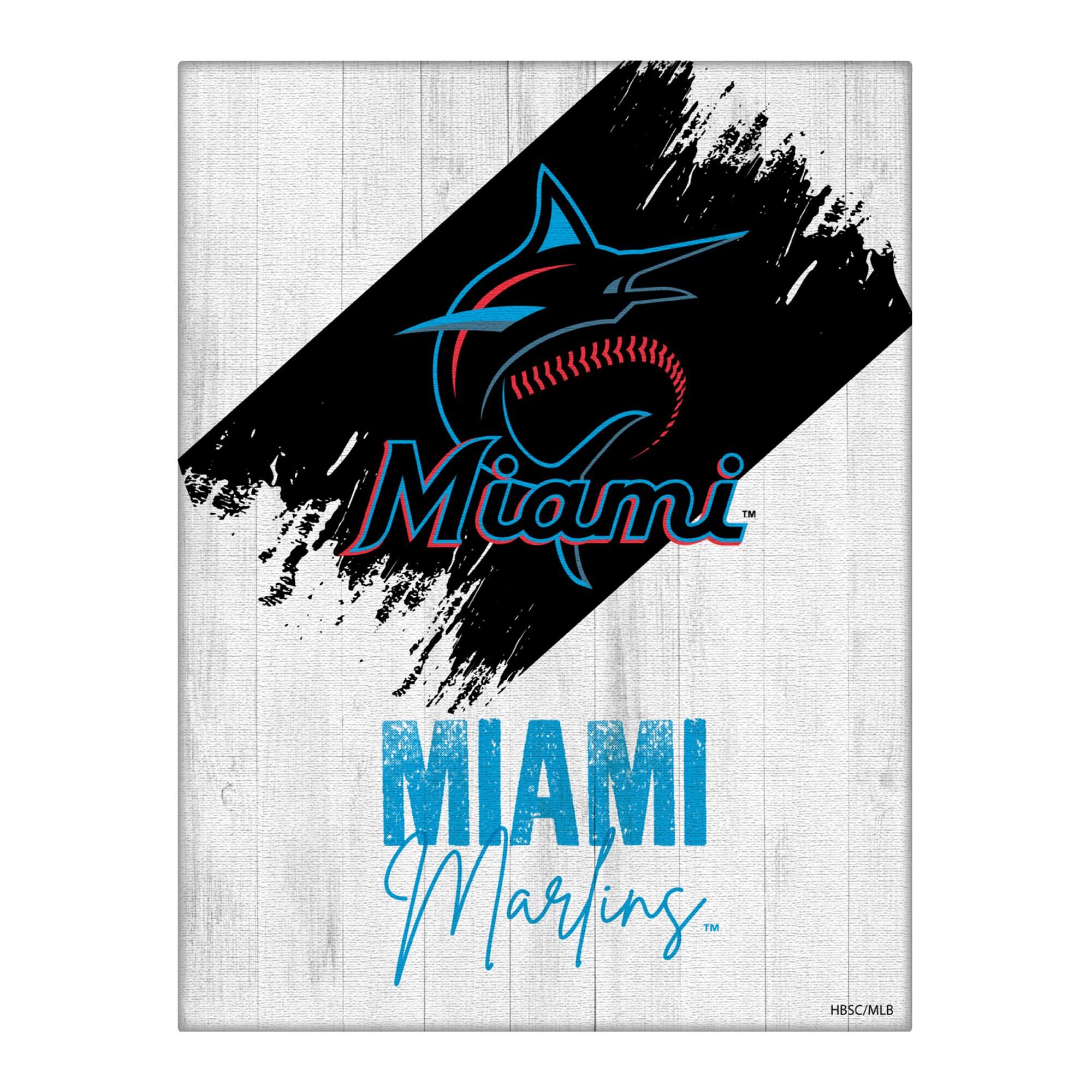 Miami Marlins 24" x 32" Team Canvas Wall Art