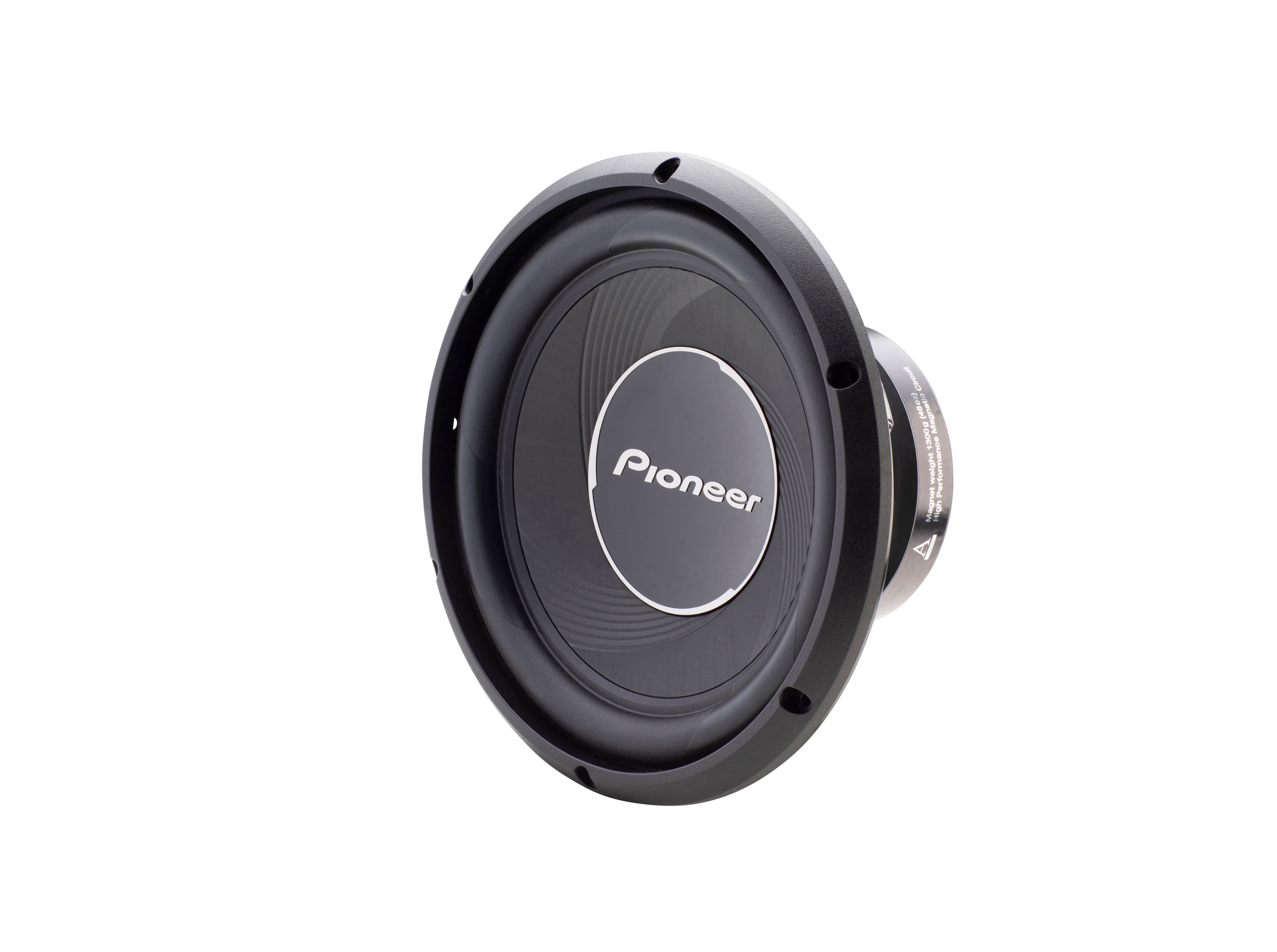 Left. Pioneer - 12" Subwoofer with IMPP™ Cone with 1400 Watts Max. Power - Black.