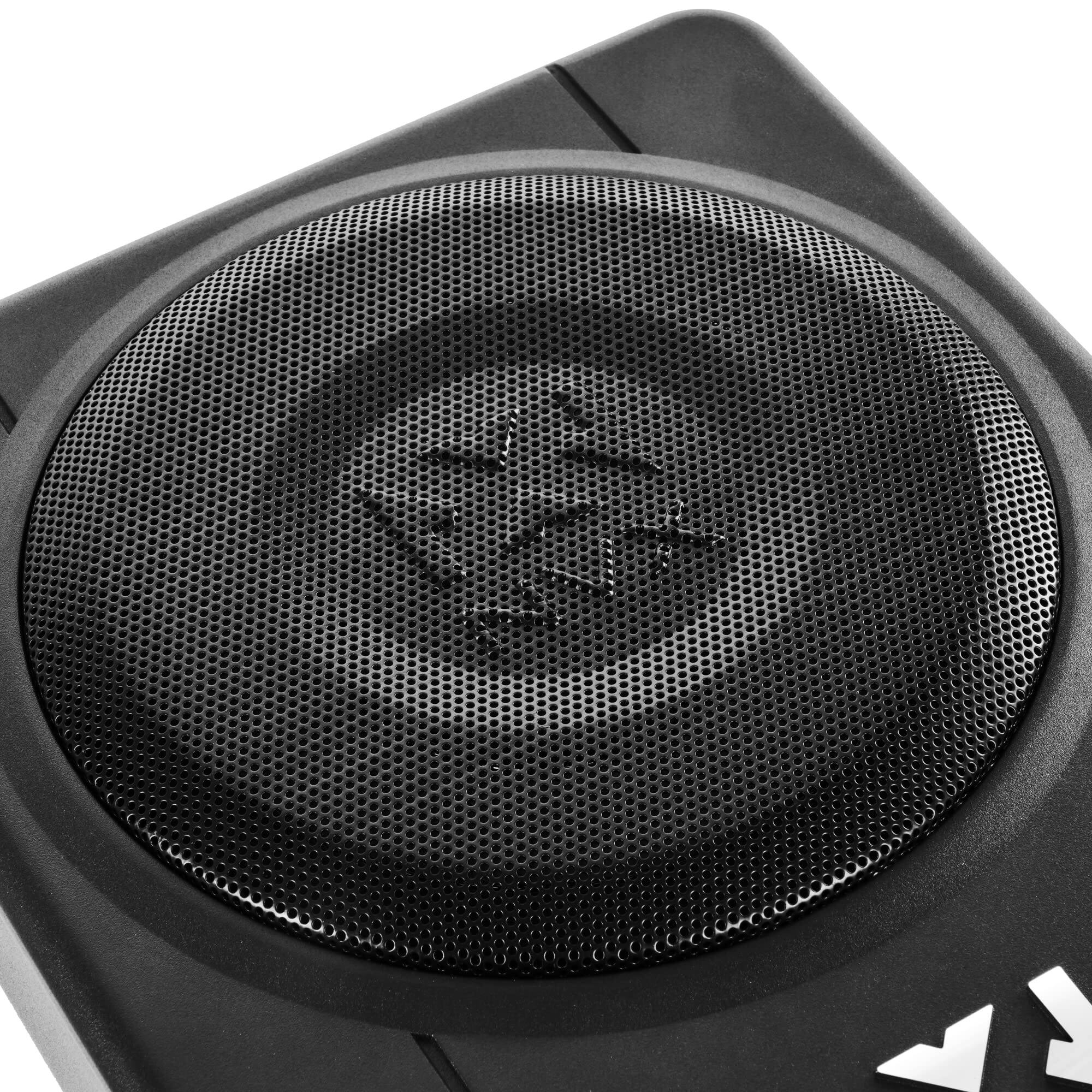 Alt View 4. NVX - QBUS8P 150W RMS 8in Amplified and Loaded Under Seat Quick Bass Universal Subwoofer System with Ported Enclosure.