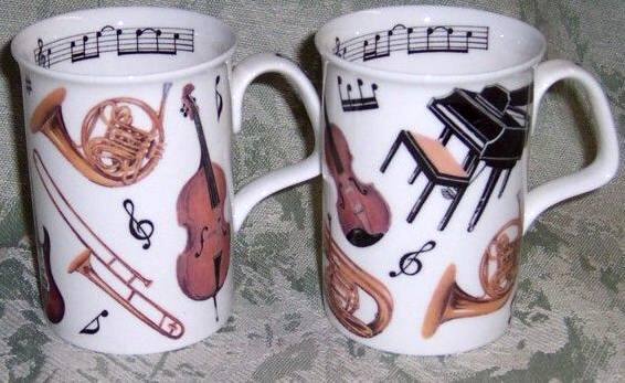 Angle. Jiallo - Roy Kirkham Lancaster Mug - Concert Set of 6, Bone China Ceramic Made in England - Mutli color.