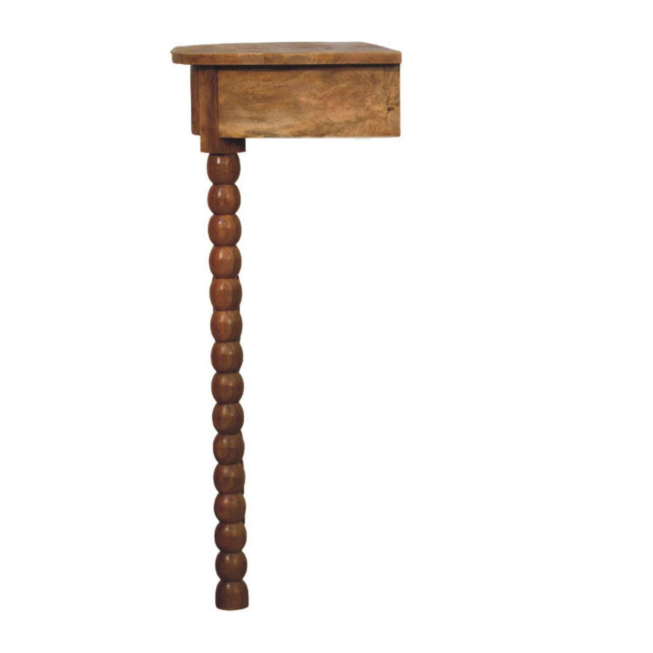 Alt View 4. Artisan Furniture - Spindle Radiator Console Table,  Brown - Beige.