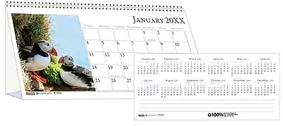 2026 House of Doolittle Earthscapes Wildlife 8.5" x 4.25" Monthly Desktop Tent Calendar (3689-26) - Multi