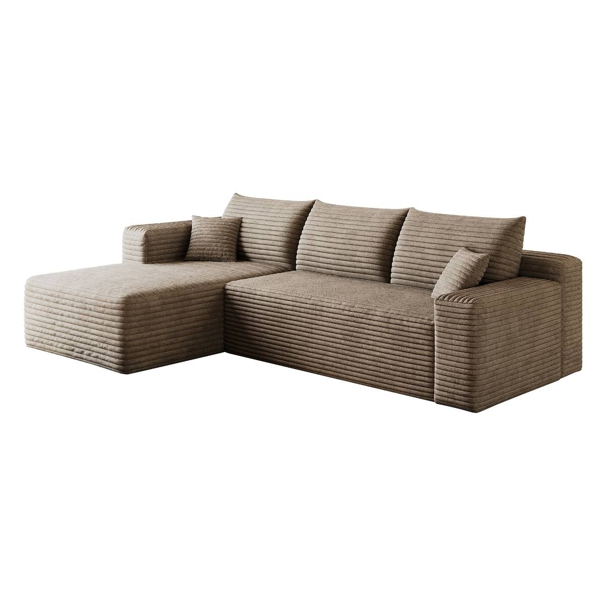 Alt View 7. Ropilly - Ropilly 95 Inch U Shaped Sectional Sofa, Plush Corduroy Sectional Sofa with Deep Seat Corner Couch, Camel - Camel.
