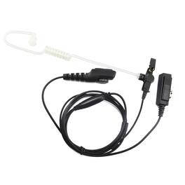 ProMaxPower - 2-Wire Acoustic Tube Earpiece with PTT Mic for Motorola PD705, PD782 & Other Radios - Black