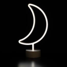 Northlight - LED Crescent Moon Neon Table Light - 11.5" - White