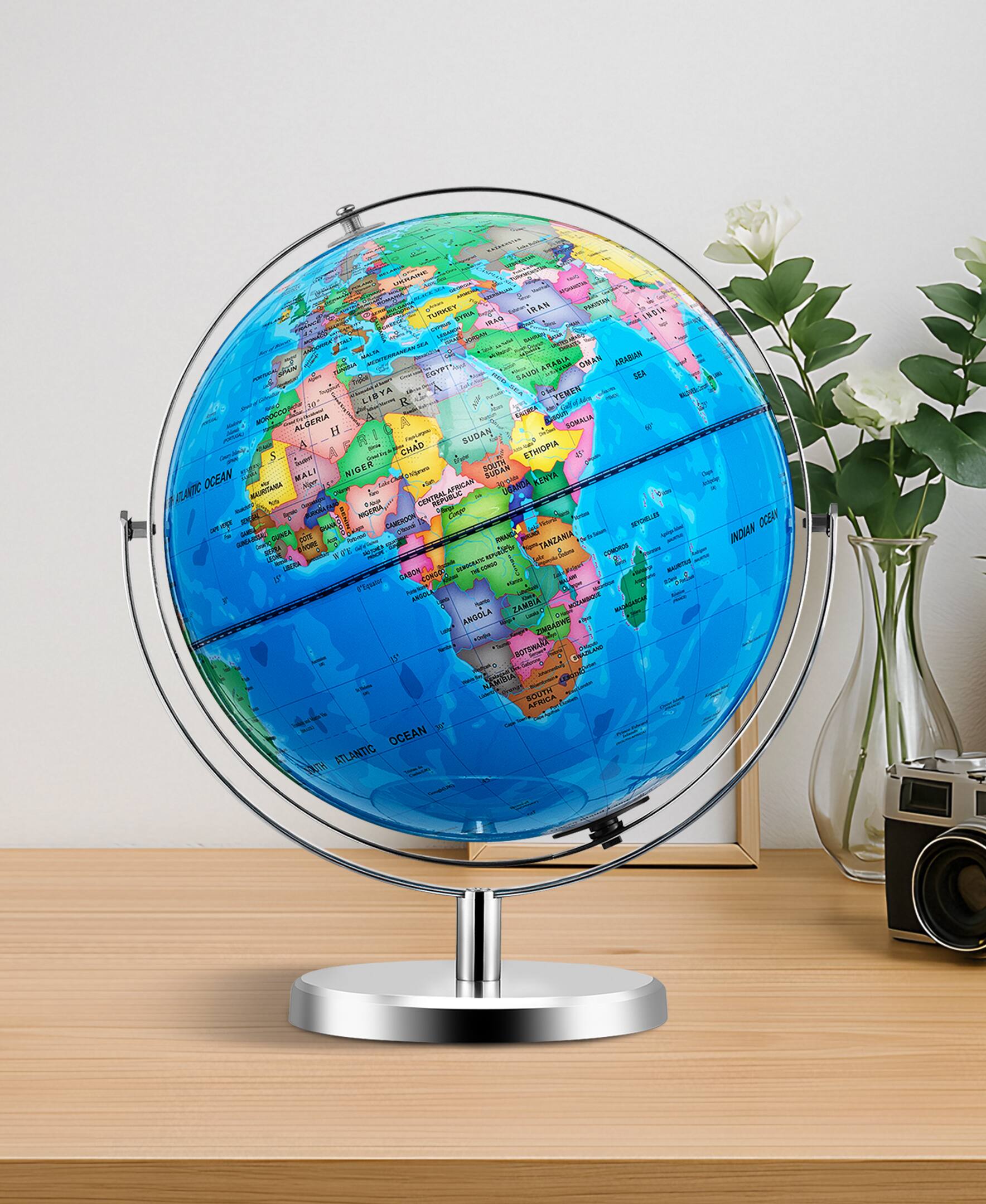 【貴重品】globe Super Selection #1 TK7000 Sugift 13 Inch Illuminated World Globe with Stand LED Light, Dual