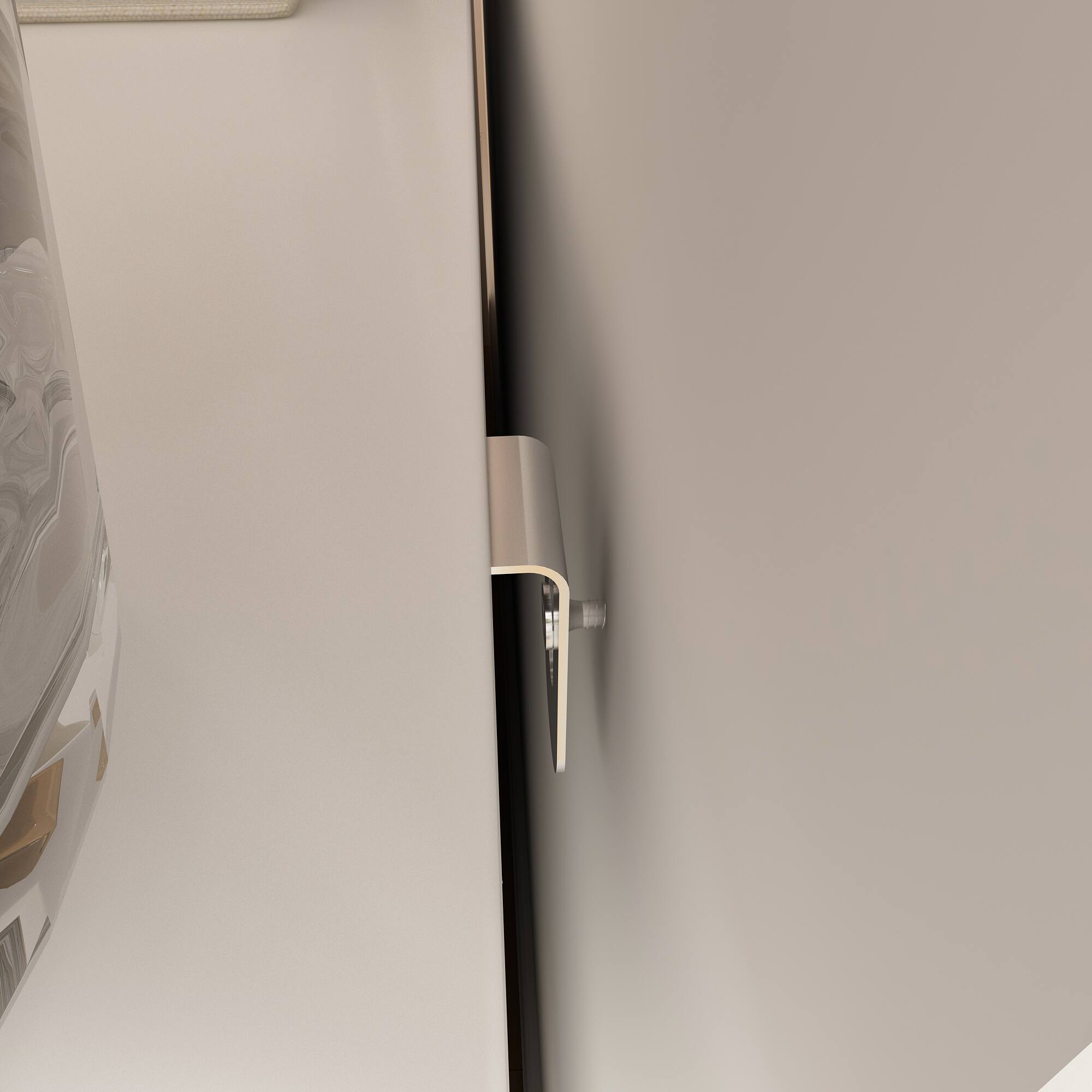 Alt View 5. Famapy - 9-Drawer Dresser with Hidden Handles – Modern Bedroom, Living Room & Makeup Storage Cabinet - White.