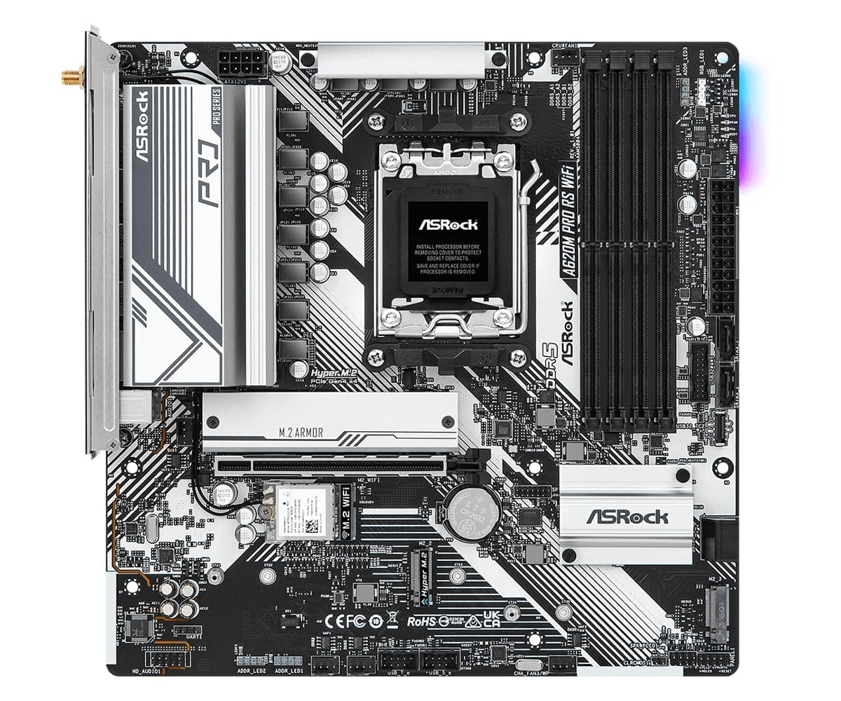 ASRock - A620AM-X Micro ATX Motherboard for AMD AM5 Processors