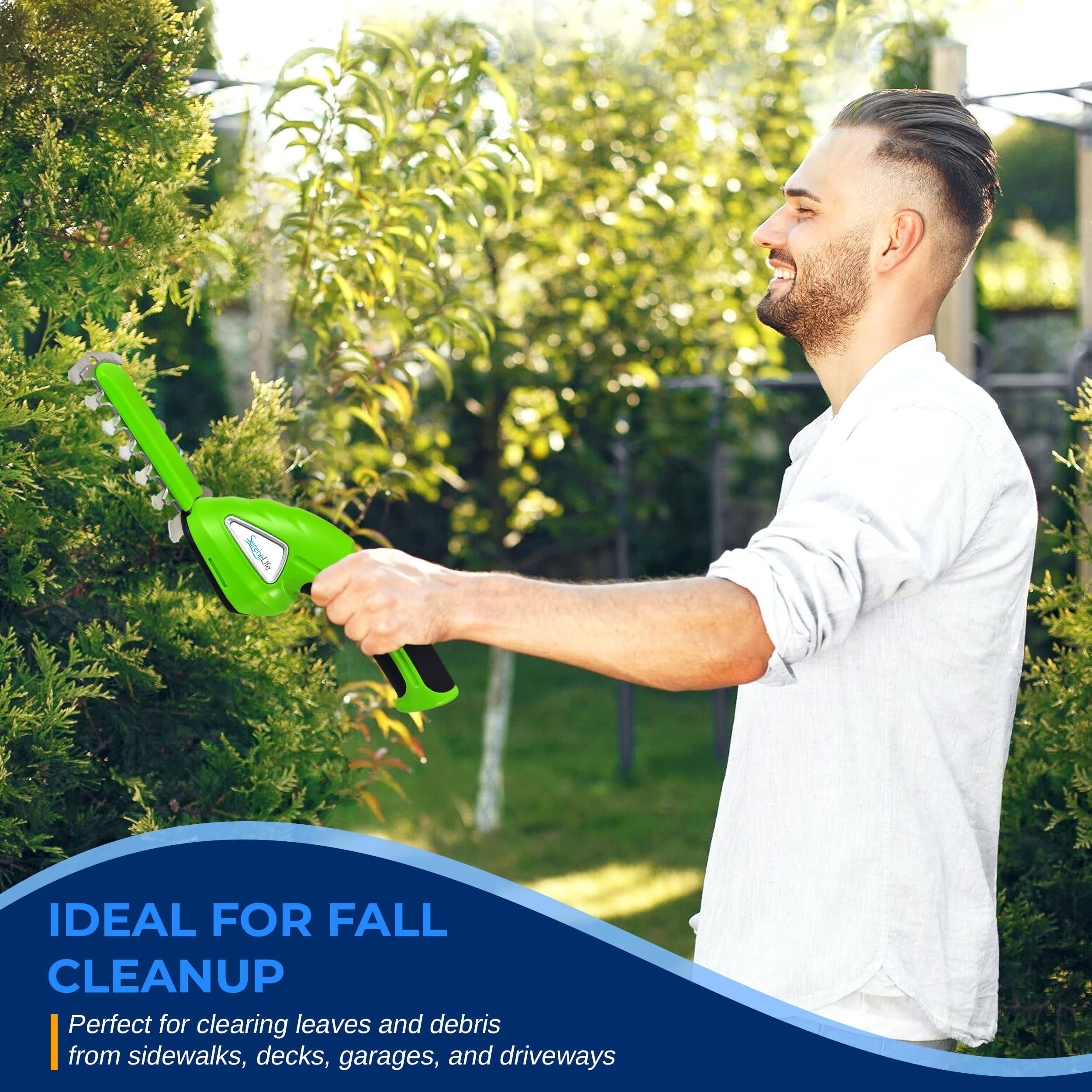 IDEAL FOR FALL CLEANUP  
Perfect for clearing leaves and debris from sidewalks, decks, garages, and driveways