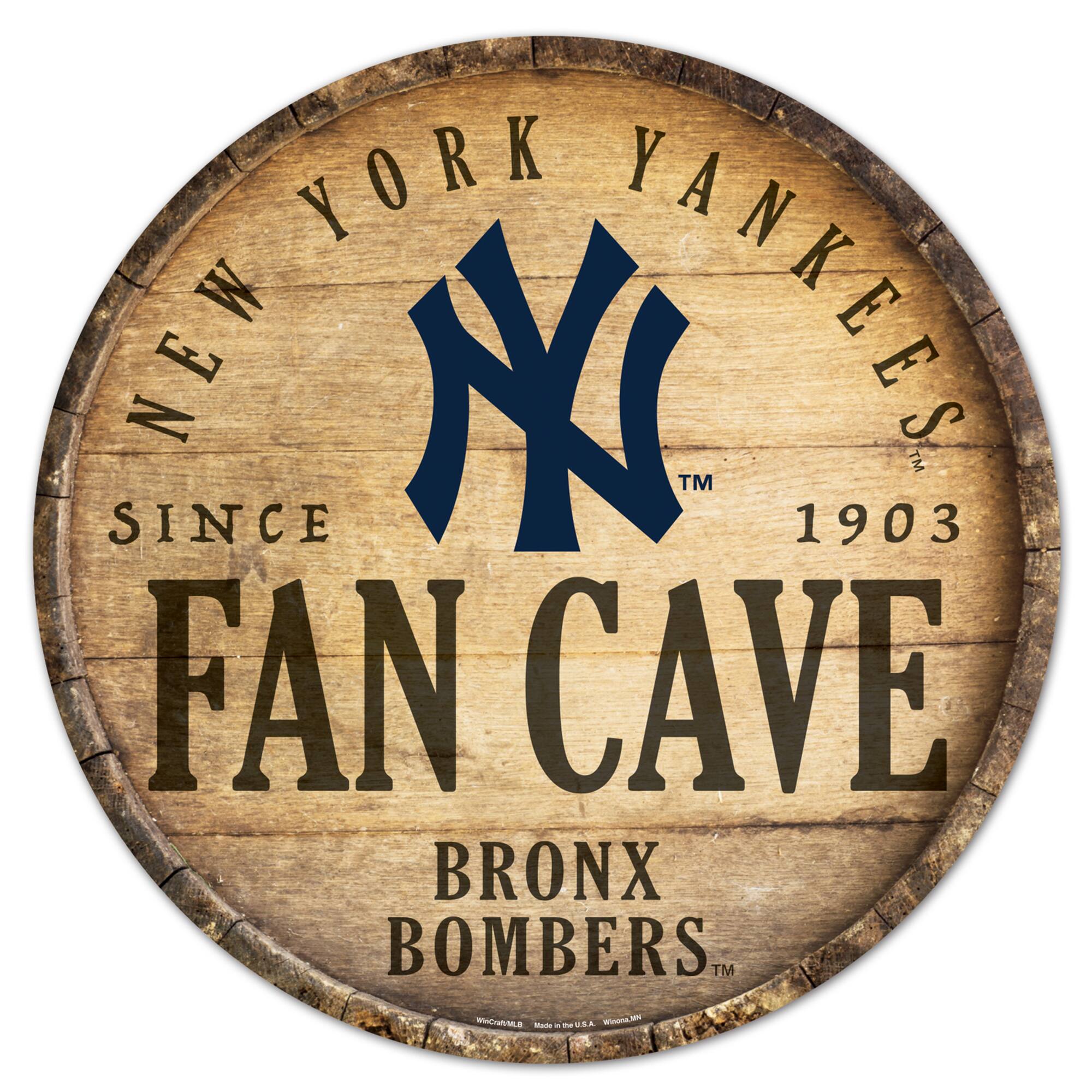 New York Yankees 14'' Circular Wood Sign
