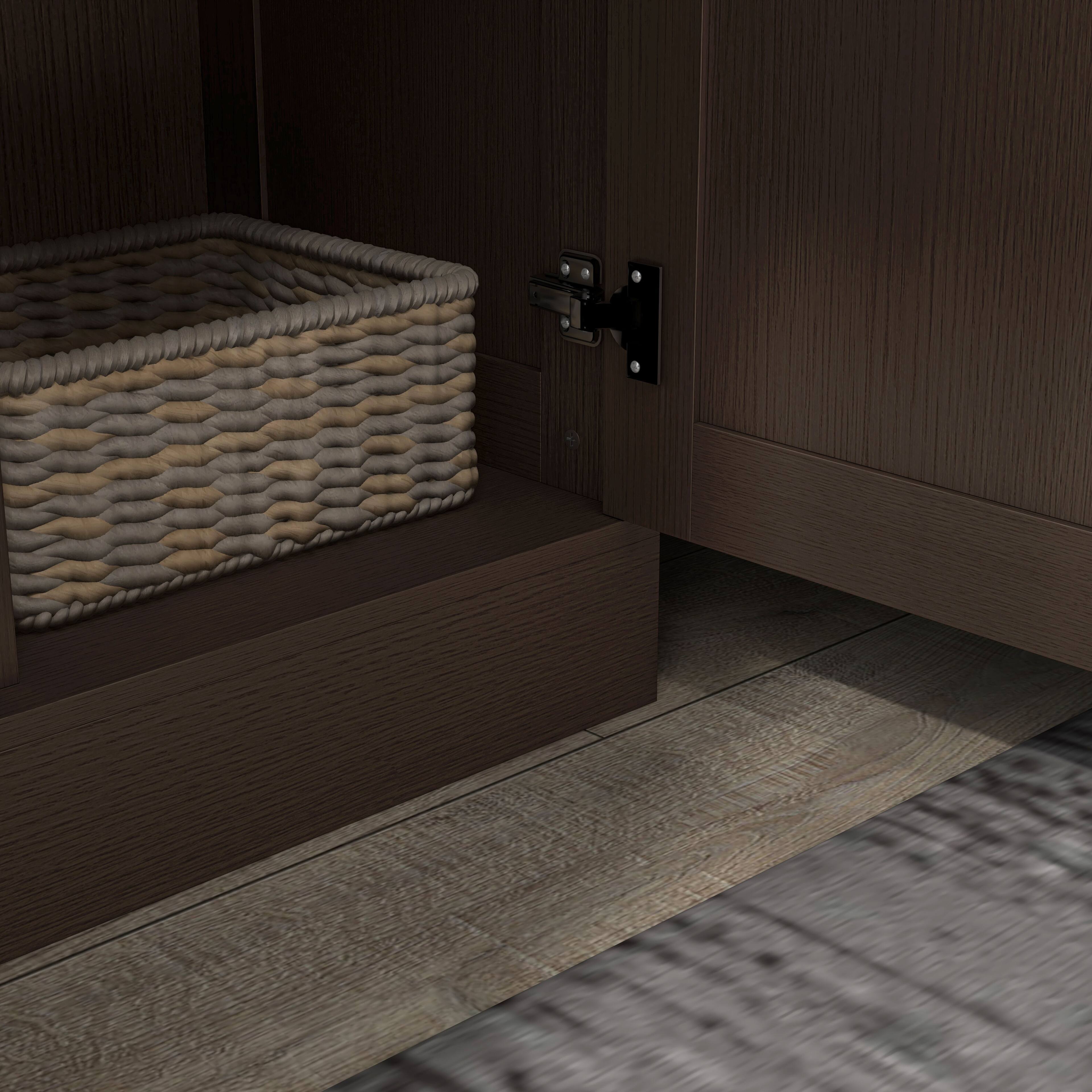 Alt View 8. Homcom - 71" Tall Storage Cabinet with Movable Storage Shelves, Modern Style Pantry Cupboard Cabinet with Soft Close Doors - Coffee.