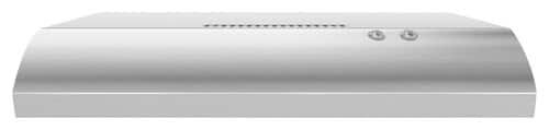 Front Standard. Whirlpool - 30" Recirculating Range Hood - Stainless-Steel.