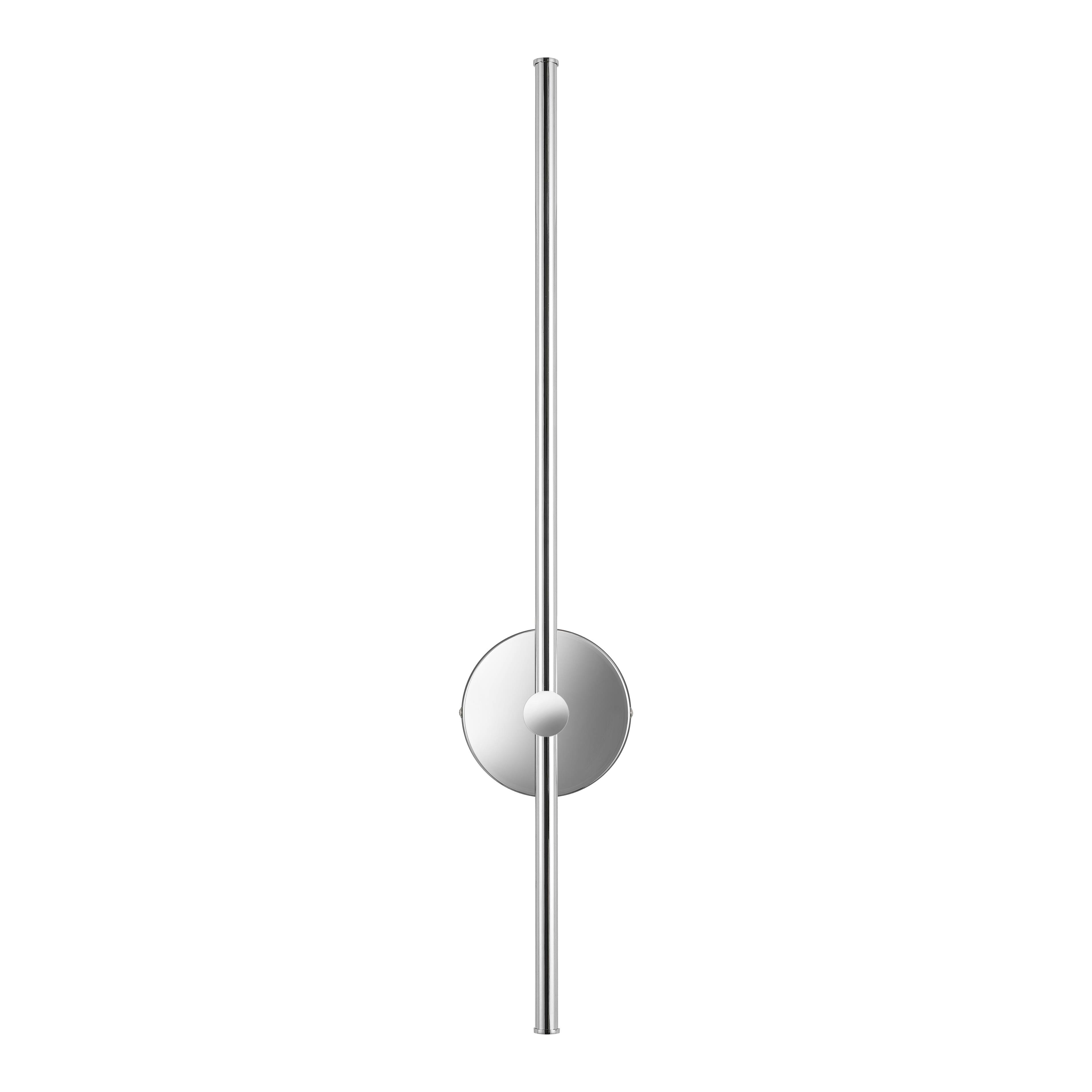 Alt View 10. Jonathan Y - Anton 27.25" 1-Light Modern Minimalist Iron Adjustable Bar Integrated LED Plug-In Sconce, Chrome - Chrome.