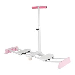 Topteng - Ski Exercise Machine for Leg&Pelvic Training -Adjustable Height, Foldable Home Gym Equipment for Thighs, Hips, Full Body - Pink