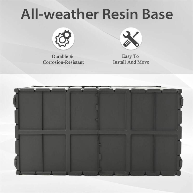 All-weather Resin Base

- Durable & Corrosion-Resistant
- Easy To Install And Move