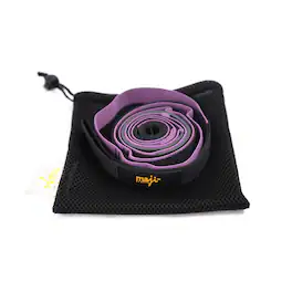 Maji Sports - Elastic Yoga Straps With 9 Loops - Purple and Black