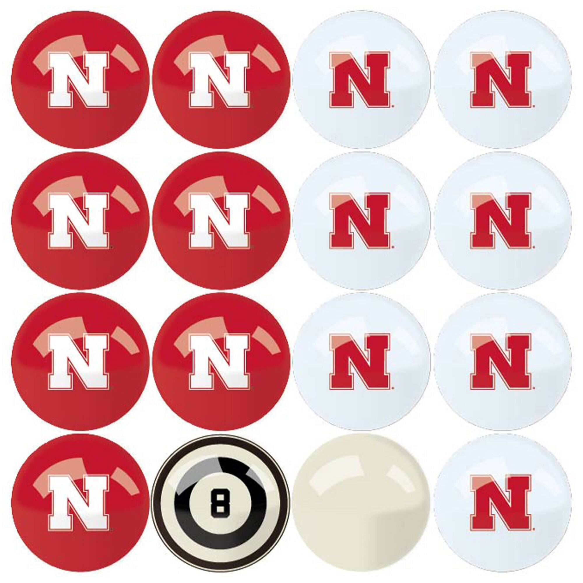 Imperial - Nebraska Huskers Billiard Ball Set with Numbers - Multicolor