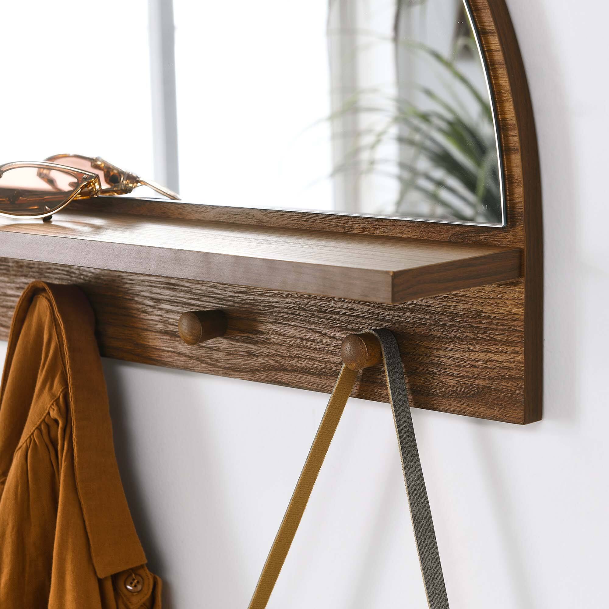 Alt View 1. Modway - Moonbeam Arched Mirror by Modway - Walnut.