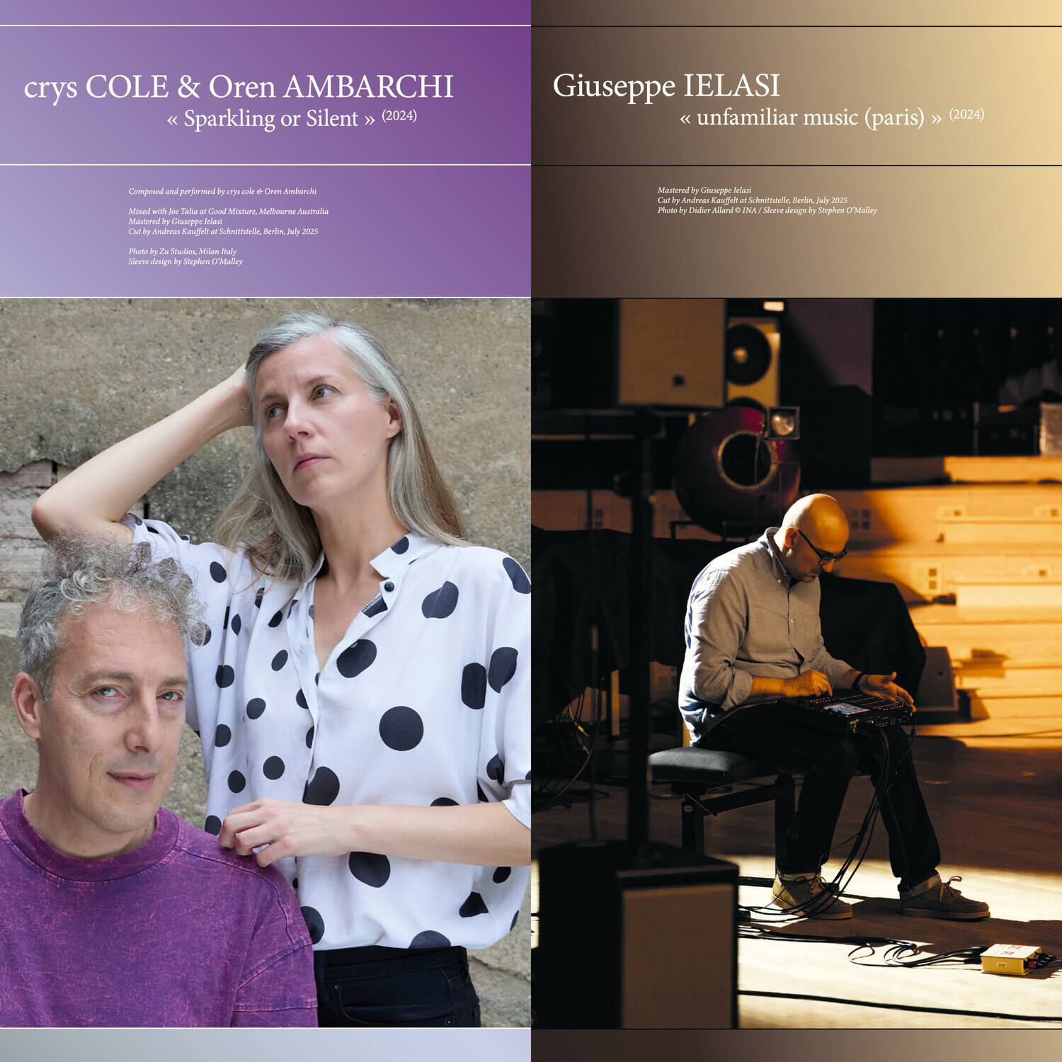 Crys Cole / Ambarchi,Oren / Ielasi,Giuseppe - Sparkling or Silent / Unfamiliar Music (Paris)   - VINYL LP price history on PriceWatchPro