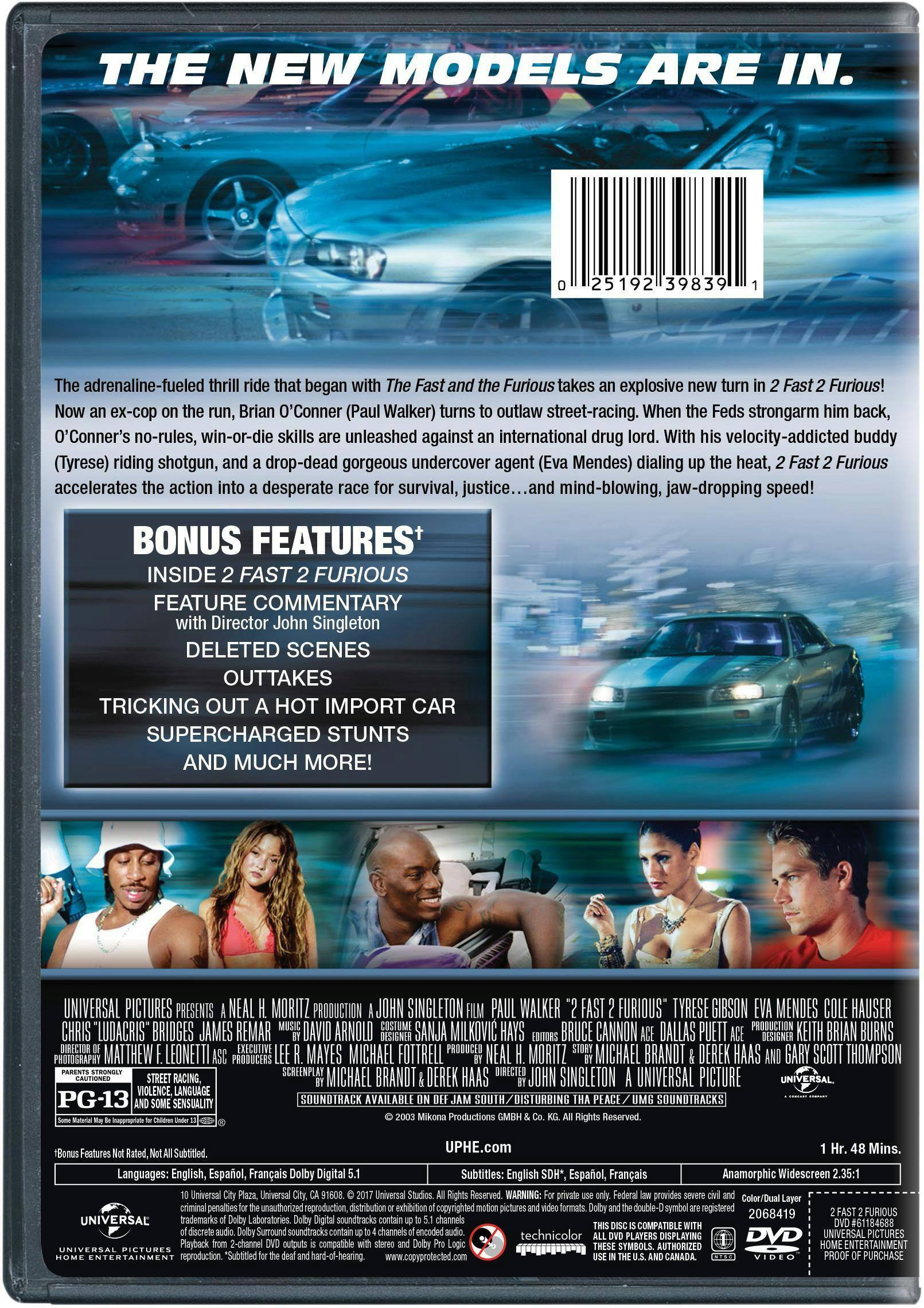 Angle. 2 Fast 2 Furious [DVD].