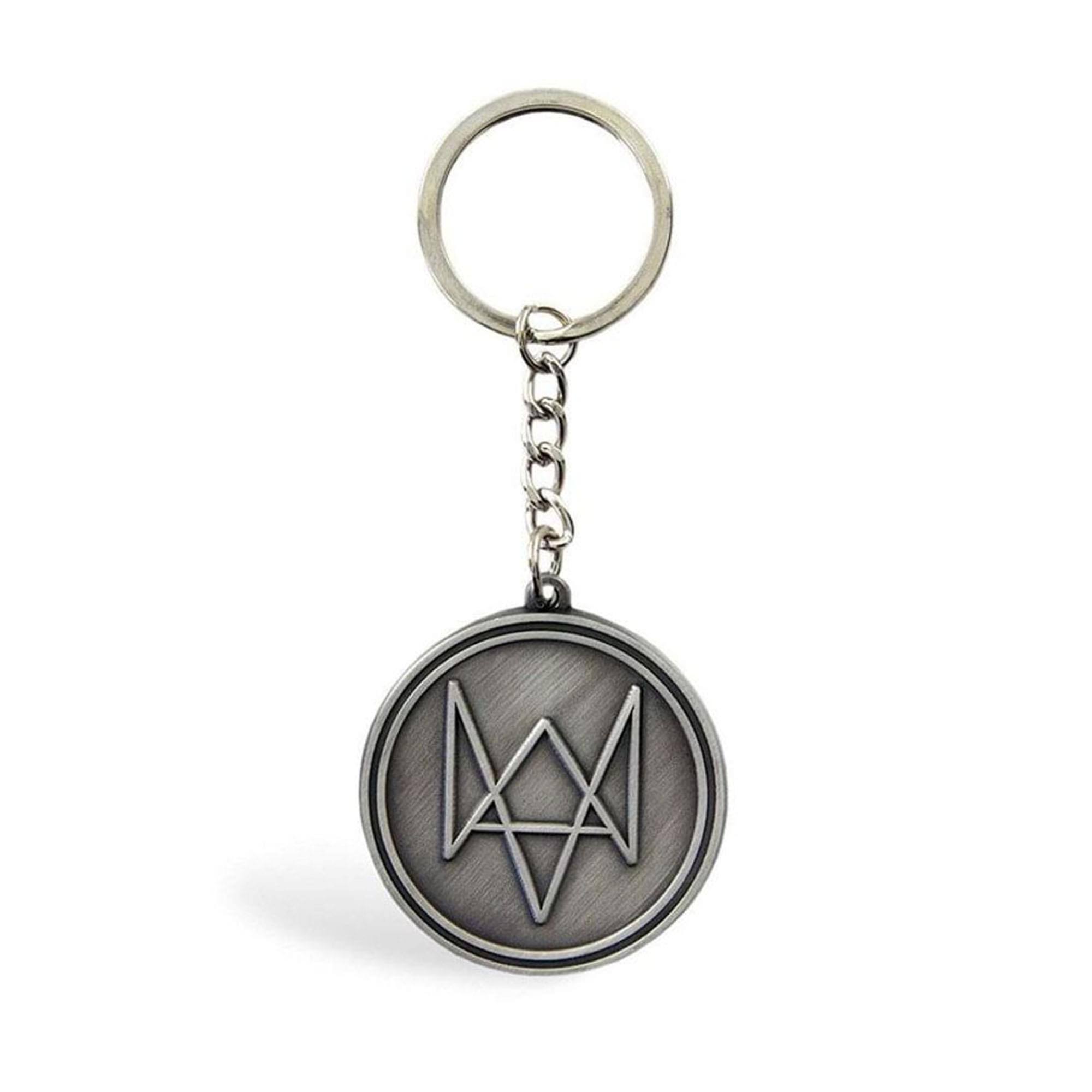 Front. Ubisoft - Watch Dogs Fox Logo Metal Keychain - Silver.