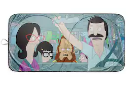 Surreal Entertainment - Bob's Burgers Belcher Family Sunshade for Car Windshield | 64 x 32 Inches - Blue