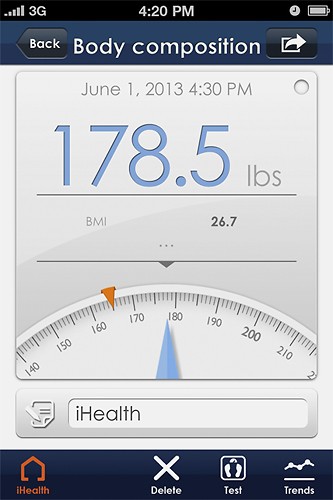 Best Buy: iHealth Digital Scale for Apple® iPhone® iPod® touch and iPad®  White HS3