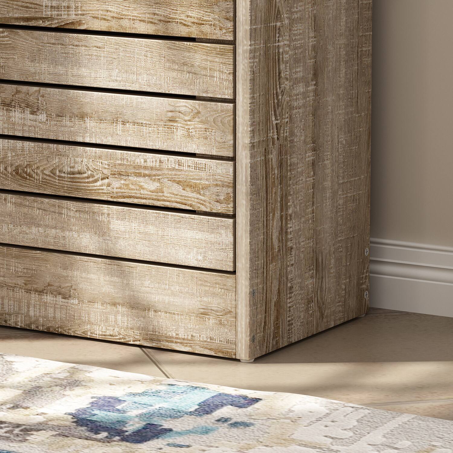 Alt View 7. Famapy - Famapy Rustic Wood Shoe Cabinet with 3 Flip - Down Drawers & Adjustable Shelves – Ideal for Entryway Organization - Wooden.