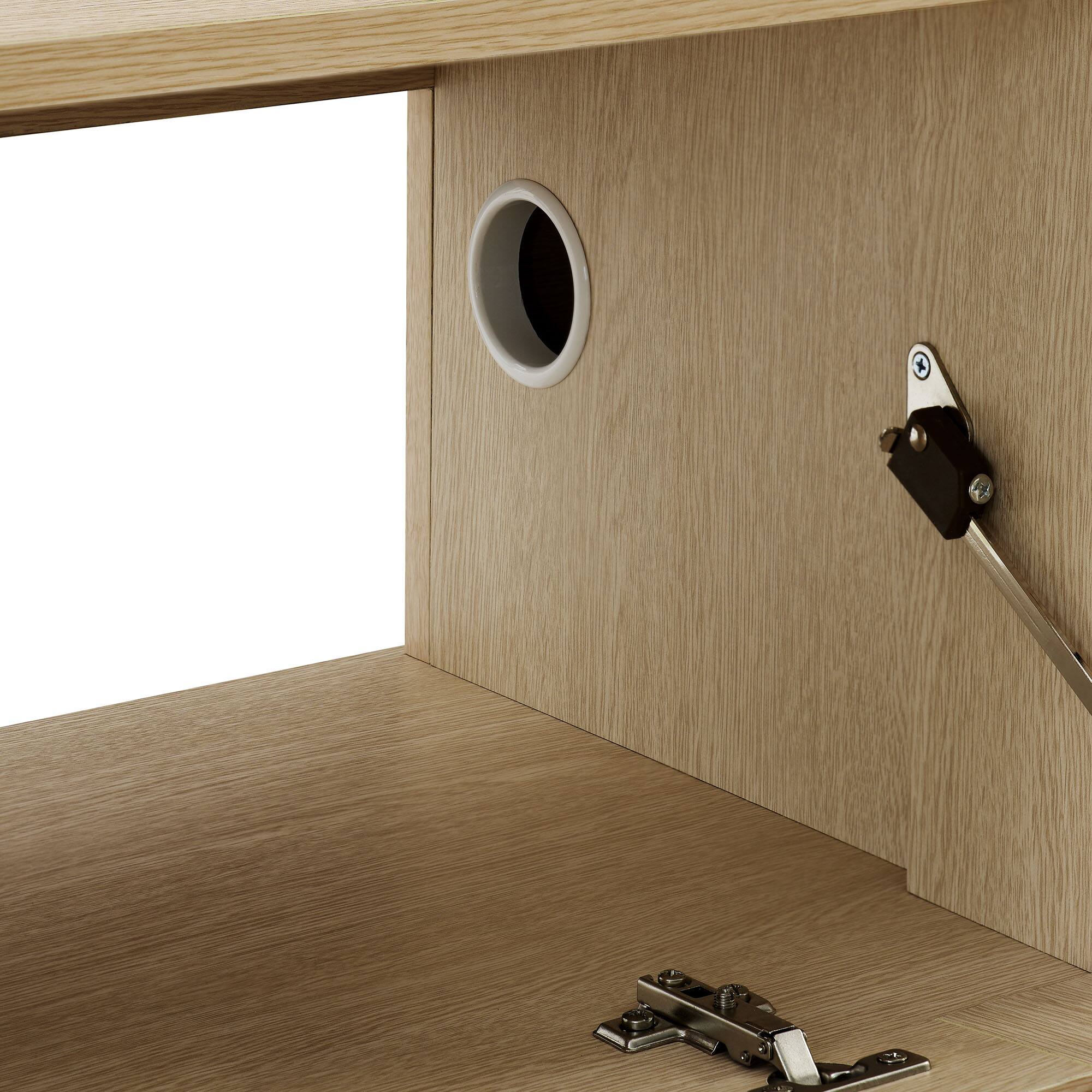 Alt View 5. Modway - Vaughn 64" Wall Mount TV Stand by Modway - Ash.