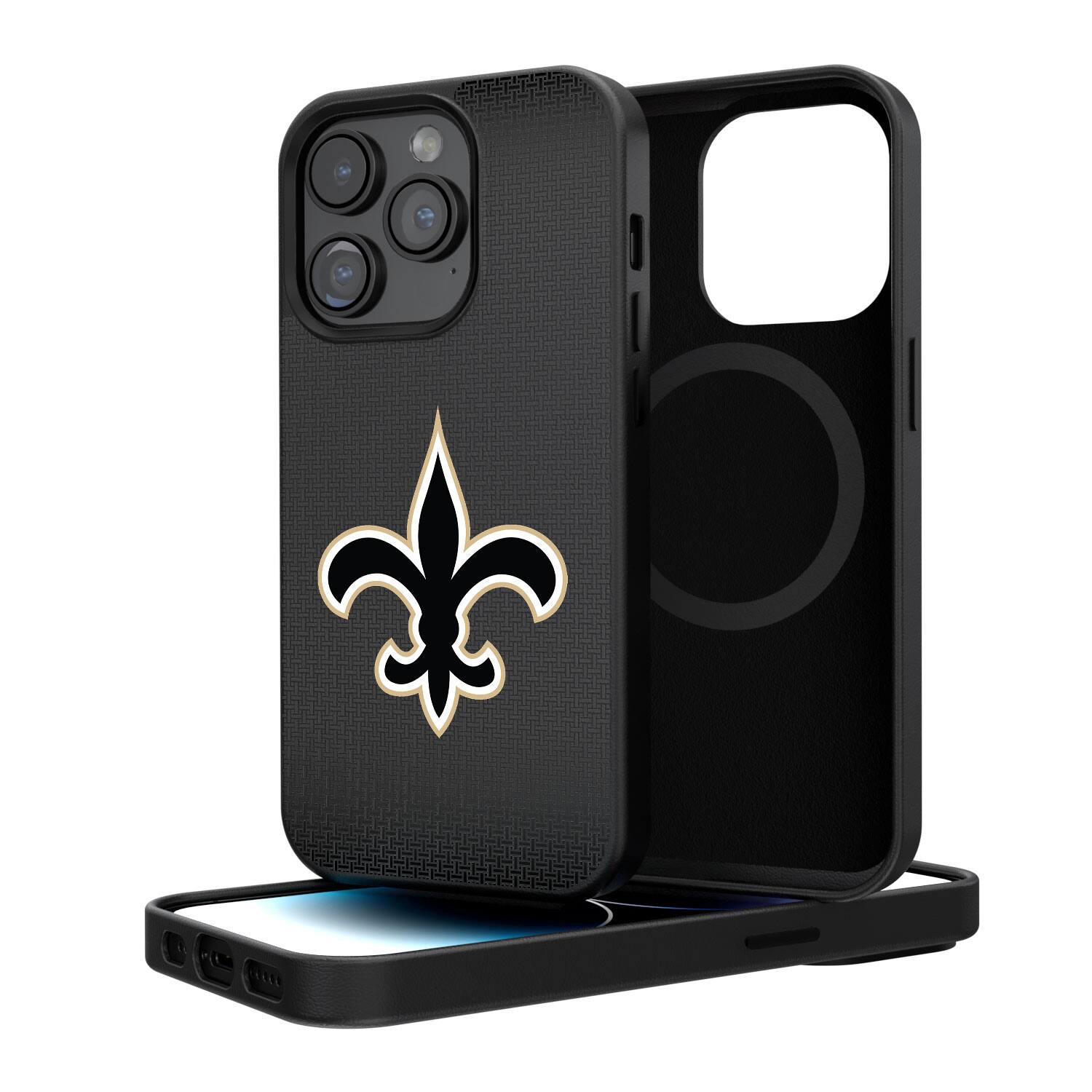 Keyscaper - NFL - New Orleans Saints Linen Logo iPhone Magnetic Bump Case - 15 Pro - Black price history on PriceWatchPro