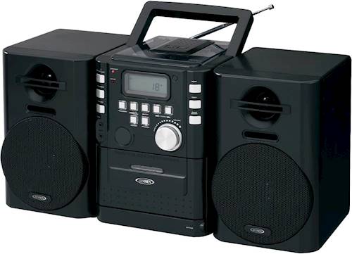 Jensen - CD-RW/CD-R Boombox with FM Radio - Black