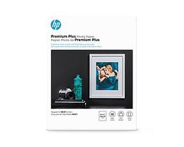 HP - Premium Plus Glossy Photo Paper, 8.5" x 11", 50 Sheet/Pack - Bright White