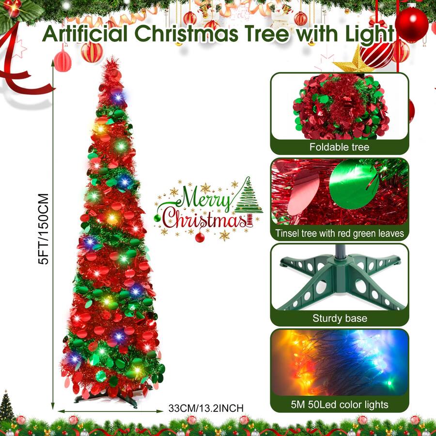 Collapsible Tree With Identation Skar Audio Pop Up Christmas Tree With Lights Collapsible Pencil Skinny ...