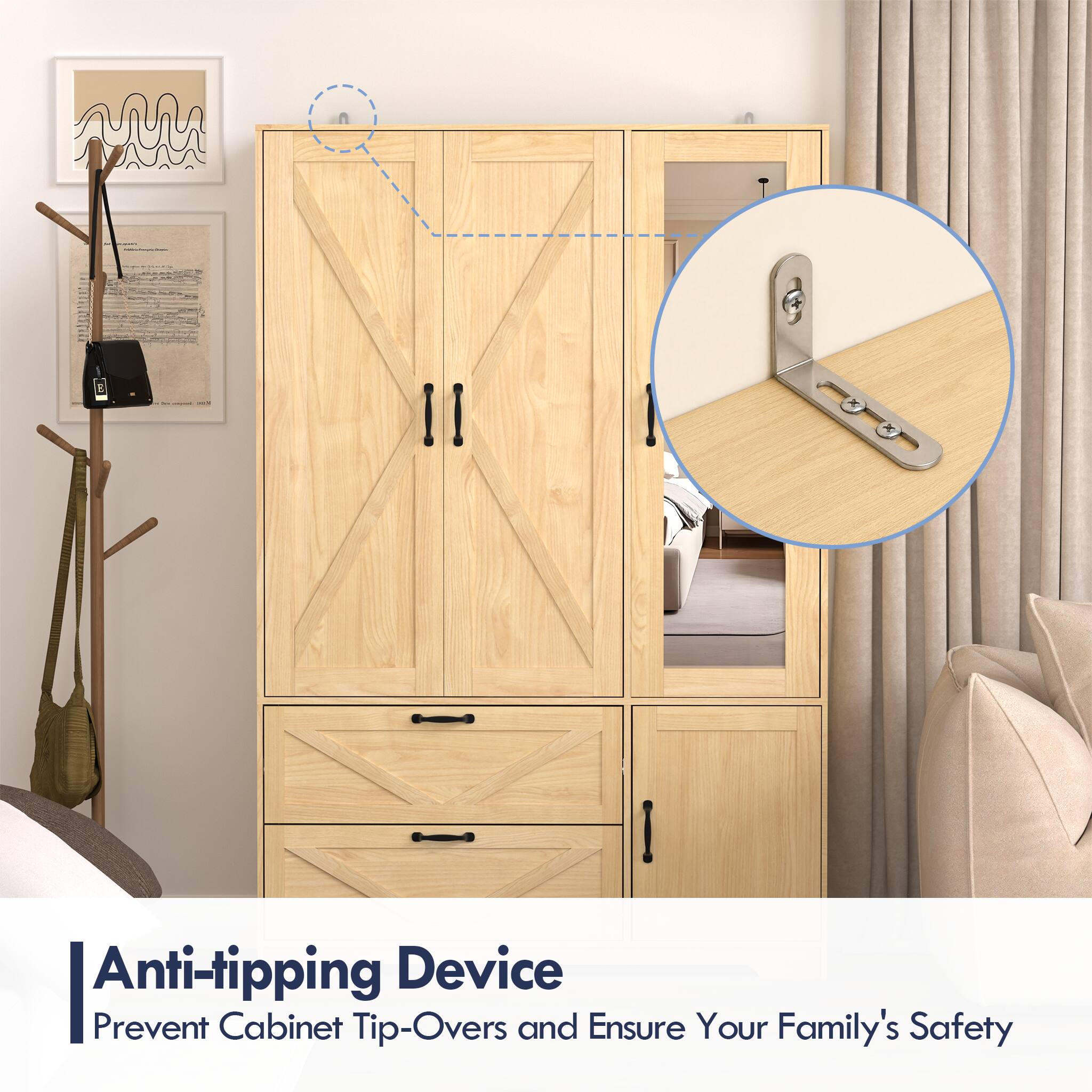 Anti-tipping Device Prevent Cabinet Tip-Overs and Ensure Your Family's Safety