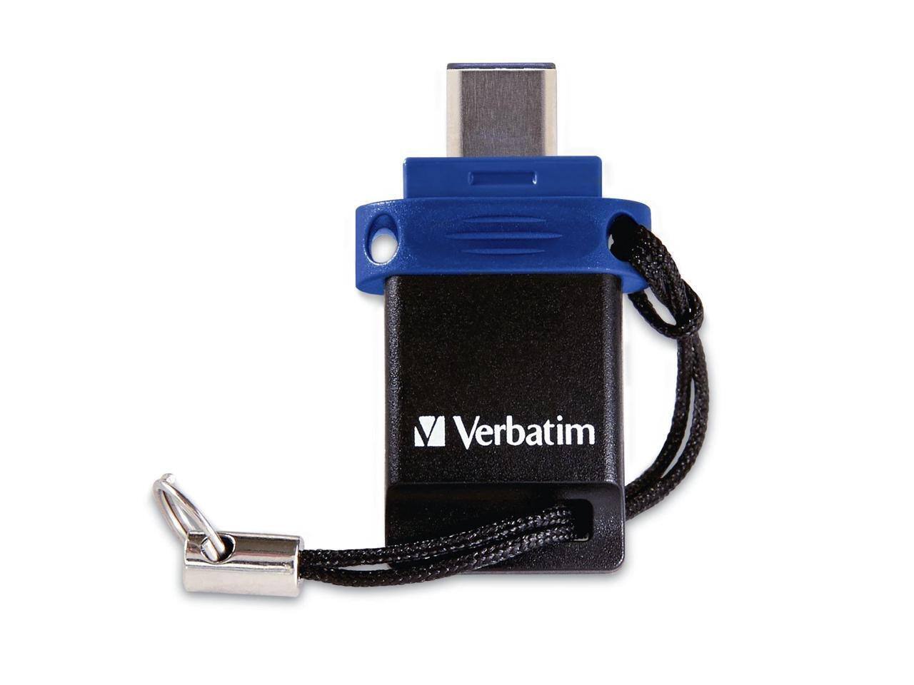 Alt View 5. Verbatim - 32GB STORENGO DUAL USB FLASH - Black.
