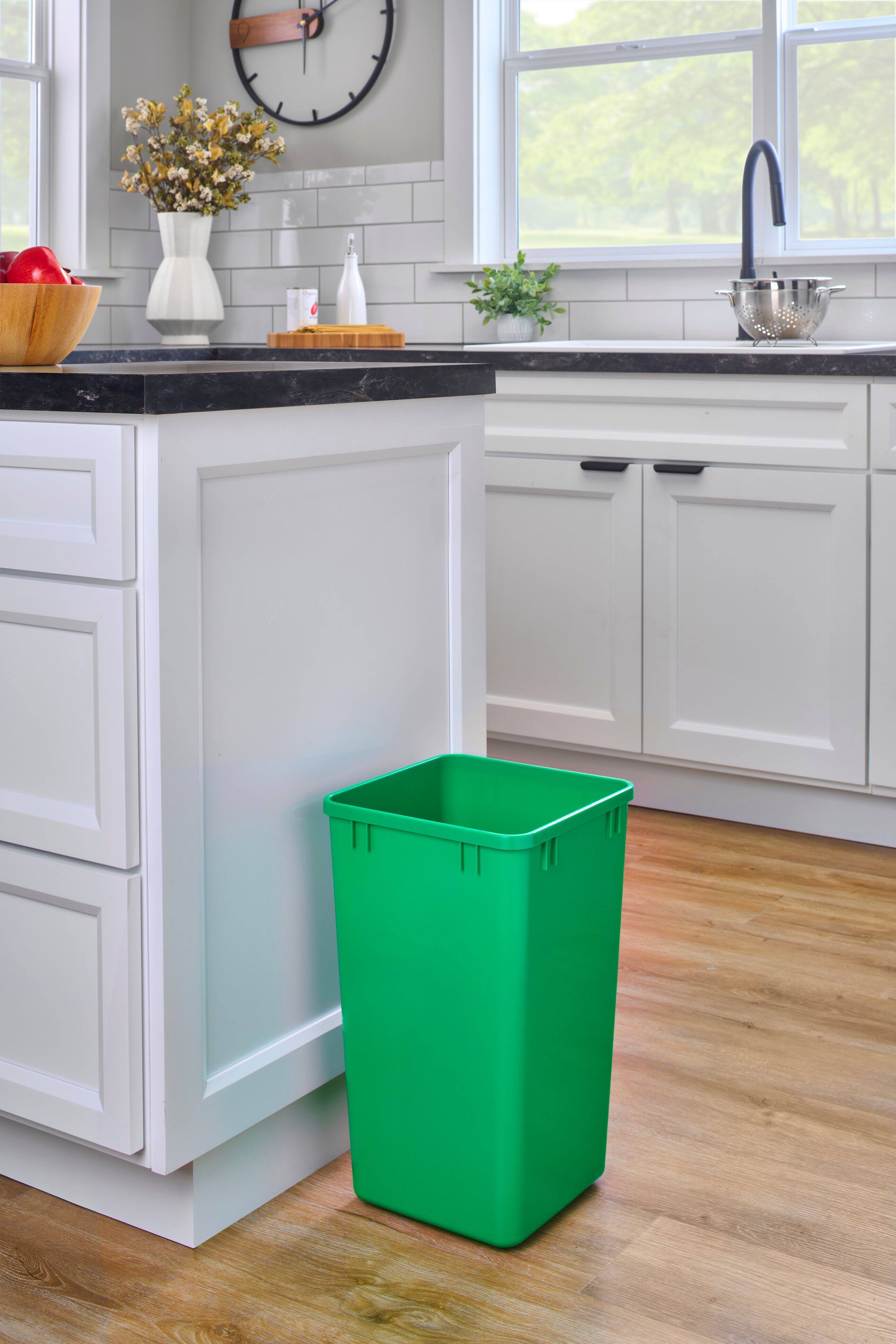 Alt View 10. Rev-A-Shelf - Rev-A-Shelf Polymer Replacement 27 qt. Trash Bin, Green, 2 Pack, RV-1024-19-2 - Green.