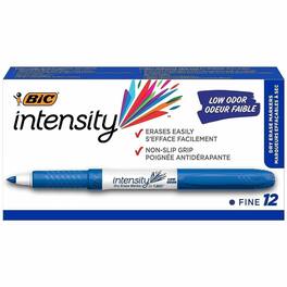 BIC - Intensity Fine Point Whiteboard Marker Fine Marker Point Blue Ink 1 Dozen