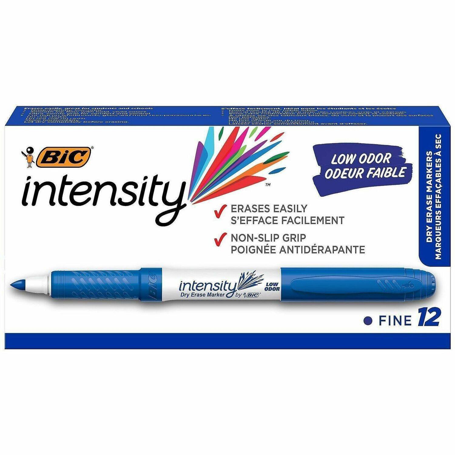 BIC Intensity Low Odor Dry Erase Marker by C  
- Low Odor  
- Erases Easily  
- Non-Slip Grip  
- Fine 12