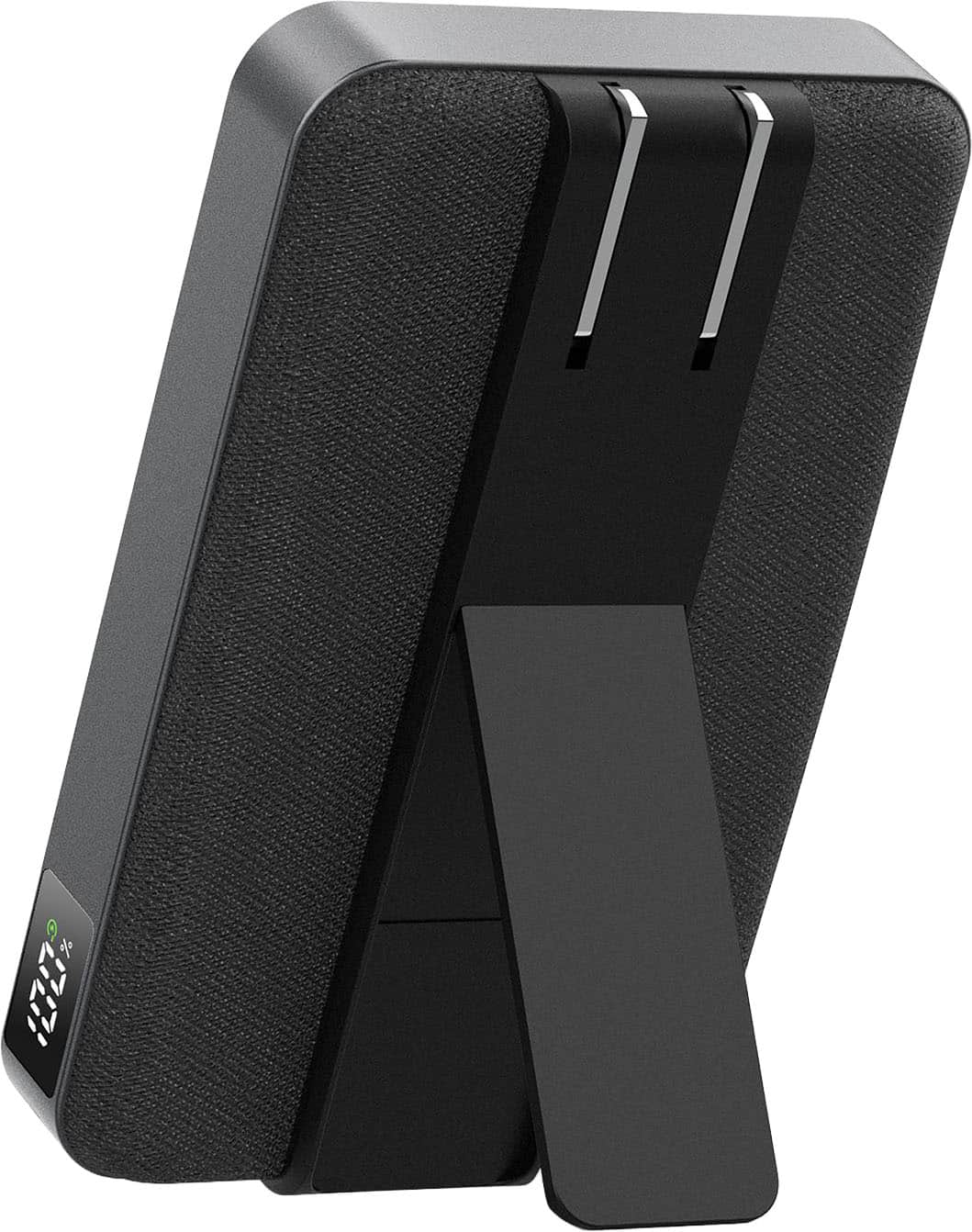 Front. myCharge - MagLock Lux+ 10,000 mAh Portable Charger for Most MagSafe Compatible Devices - Black.