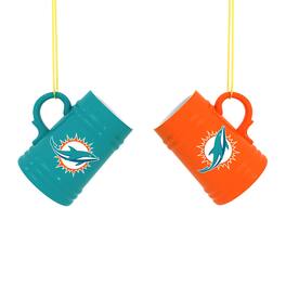 Evergreen Enterprises - Miami Dolphins Two-Pack 3" Mini Stein Ornament Set - Multicolor