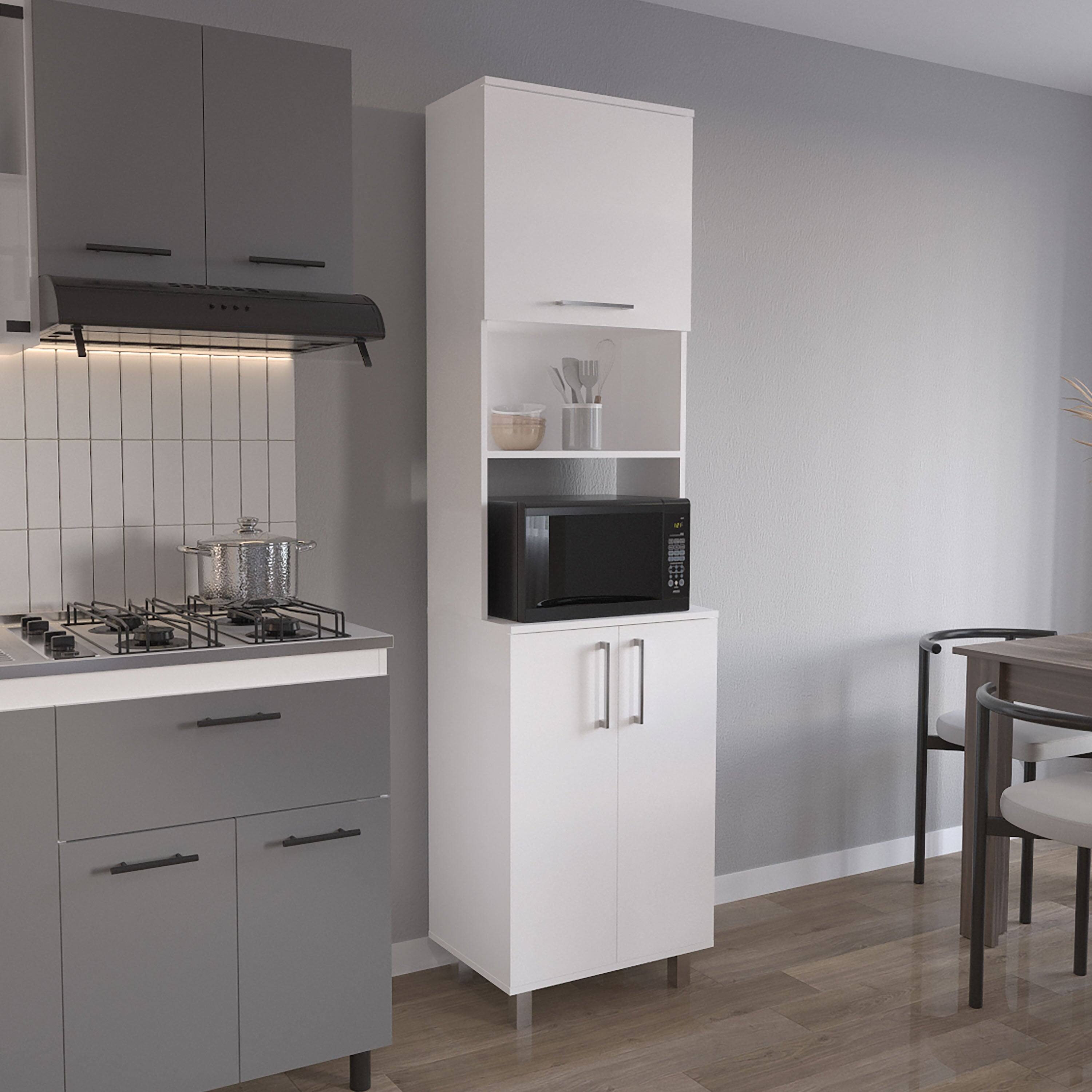 Front. TuHome - Bombona Kitchen Pantry - White.