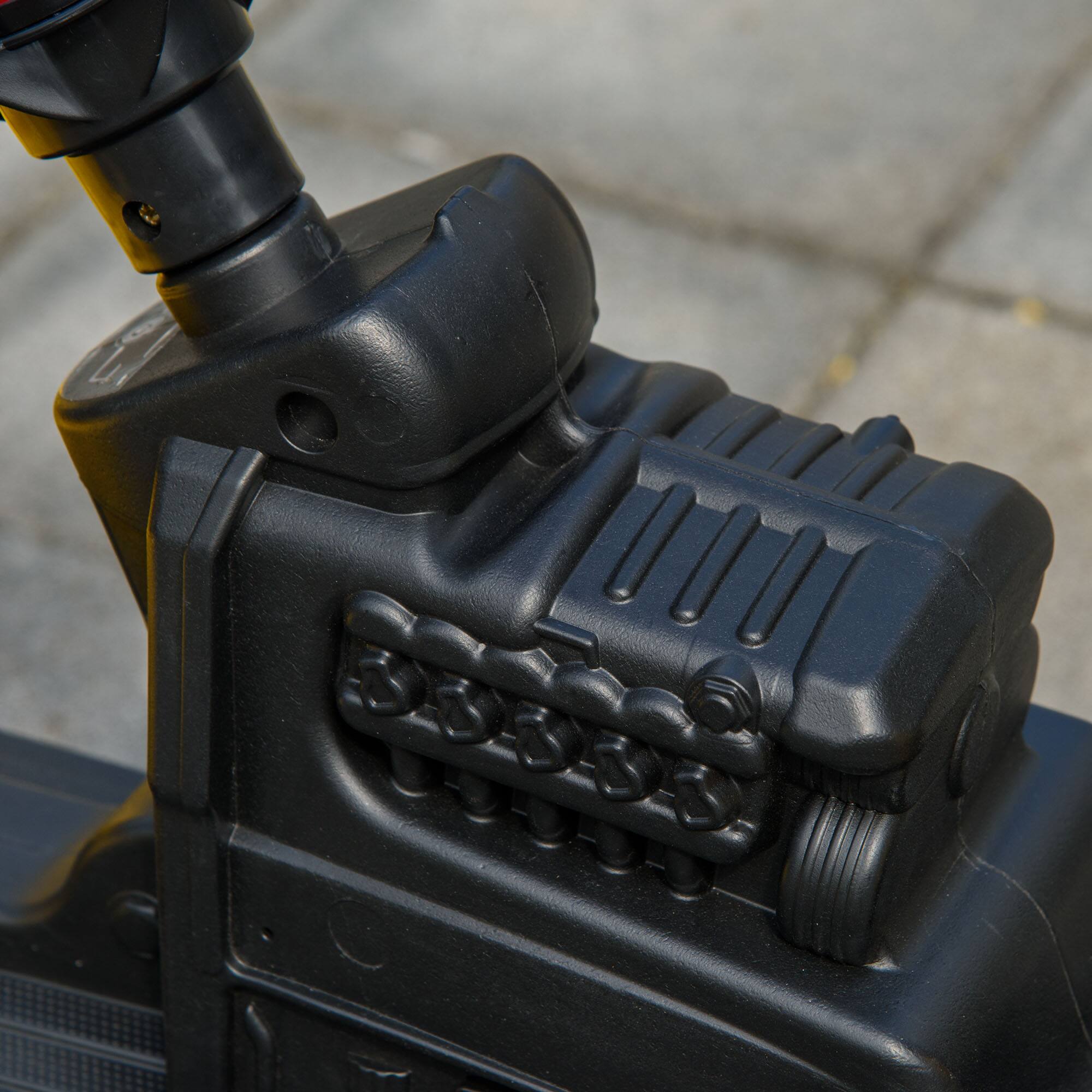 Alt View 4. Aosom - Digger Ride-on Truck, Kids Car with Horn, Excavator Toy, Imaginative Construction Car, 6 Wheels, Trailer.